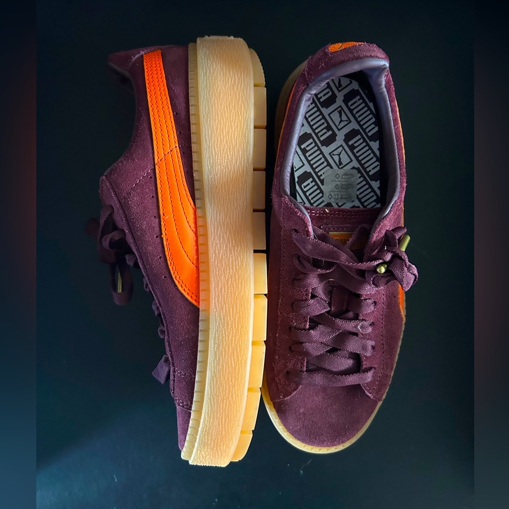 Size 8 - PUMA Suede Platform Trace Winetasting Flame W
